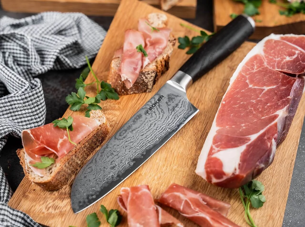 Meisterklinge Damast Santoku 2 Meisterklinge Damast Santoku – Bild 2