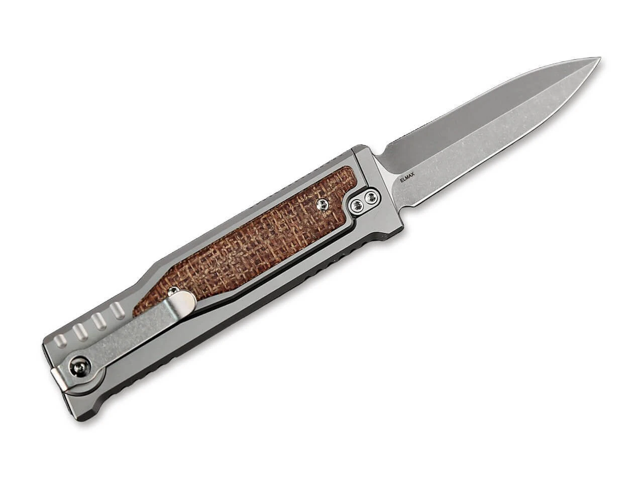 EXO-M Burlap Micarta Double Edge 2 EXO-M Burlap Micarta Double Edge – Bild 2