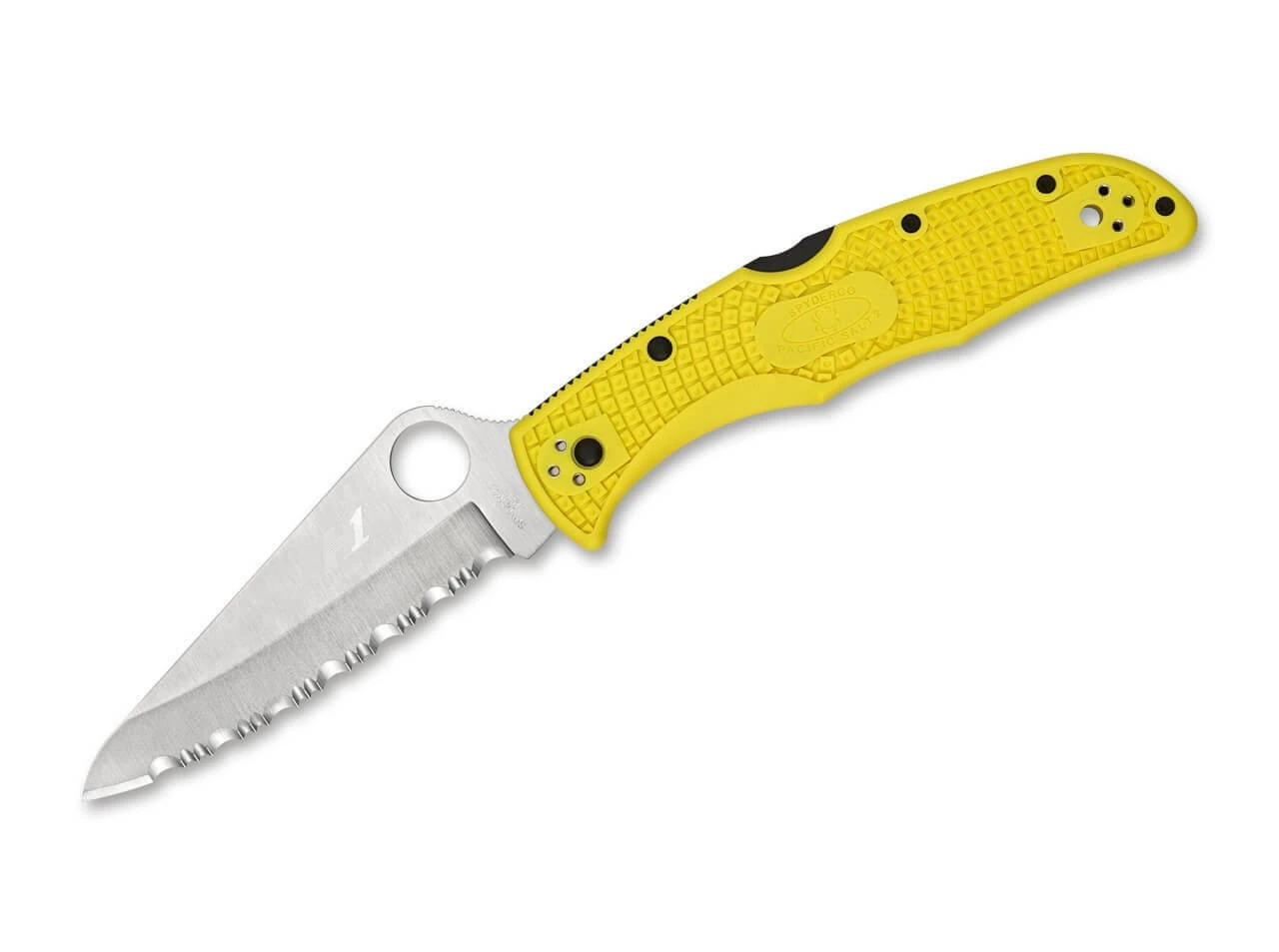 Spyderco Pacific Salt 2 Yellow Serrated 1 Spyderco Pacific Salt 2 Yellow Serrated